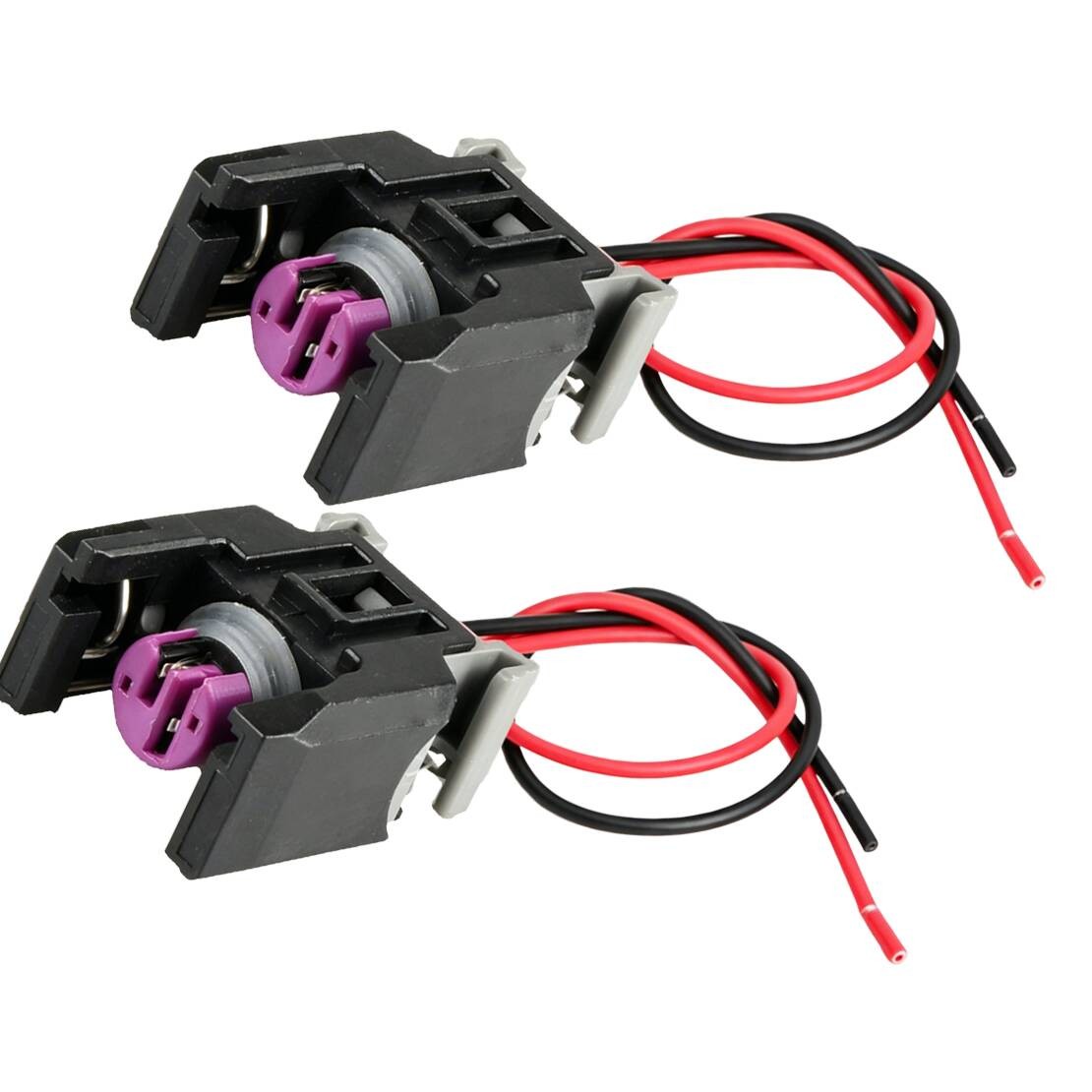 Fuel Injector Wiring Harness Plug Pigtail - 2Pc 2-Way Diesel Fuel Injector Connector