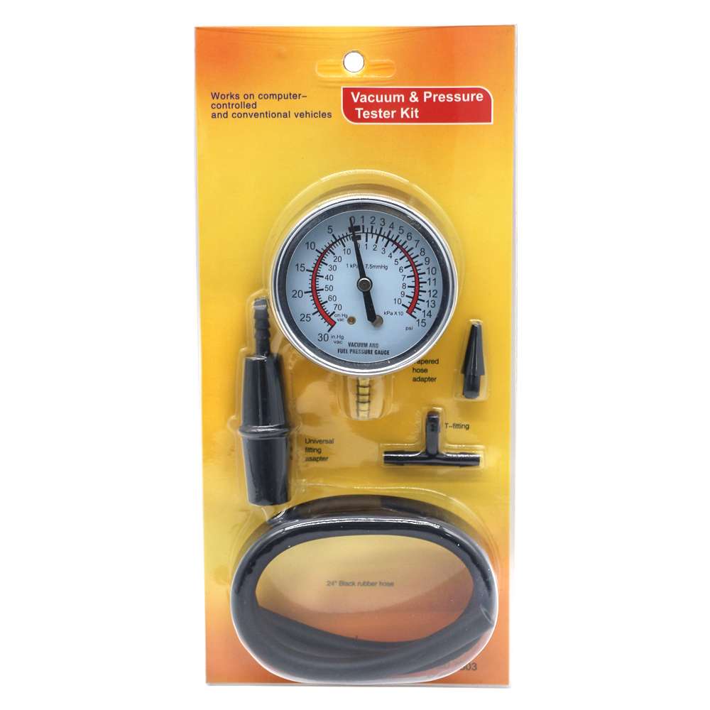 Fuel Pump Pressure Vacuum Tester Gauge - Automotive Engine Fuel Pump Vacuum Pressure
