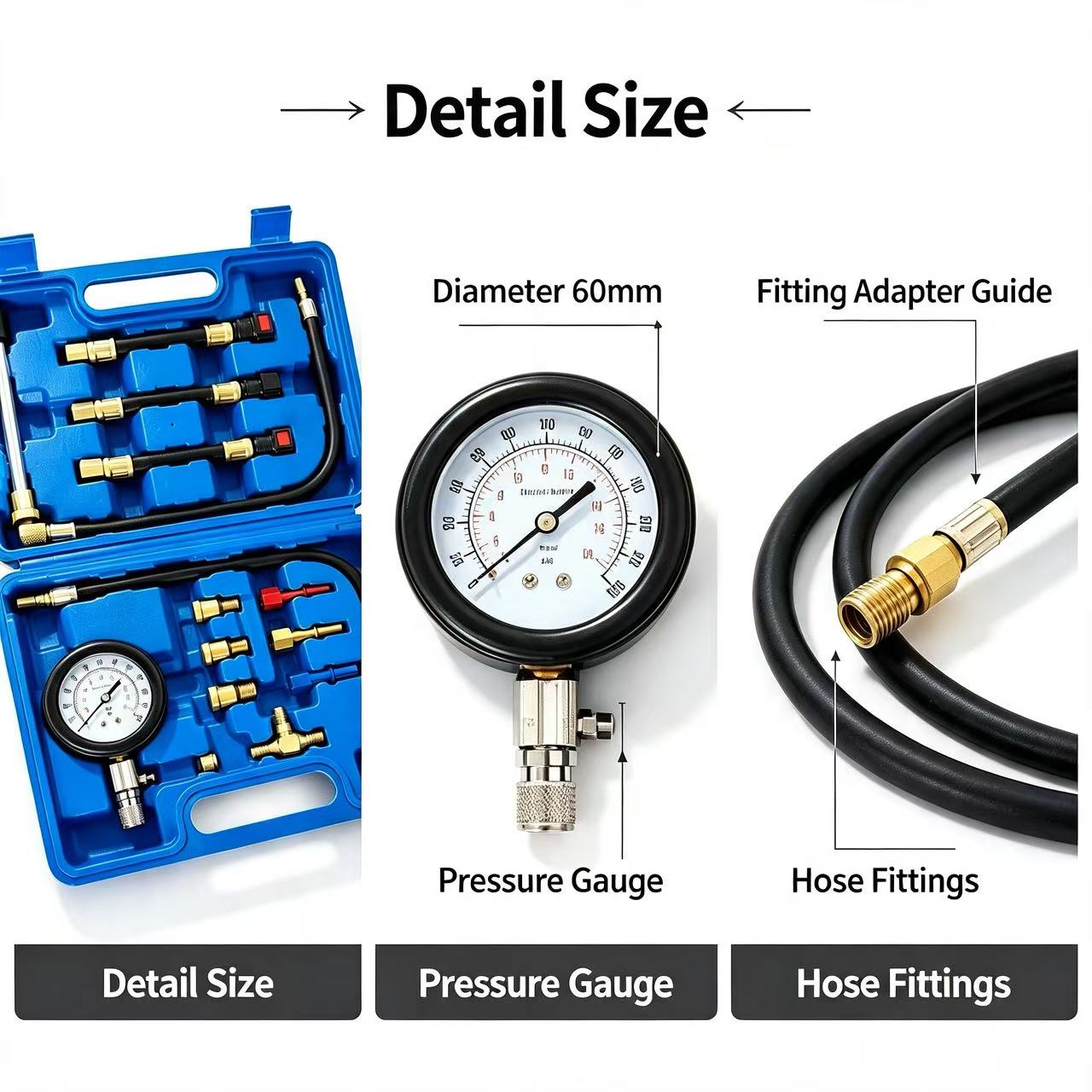 Fuel Pressure Gauge Tester Kit - Fuel Pressure Test Gauge Kit Automotive review and price