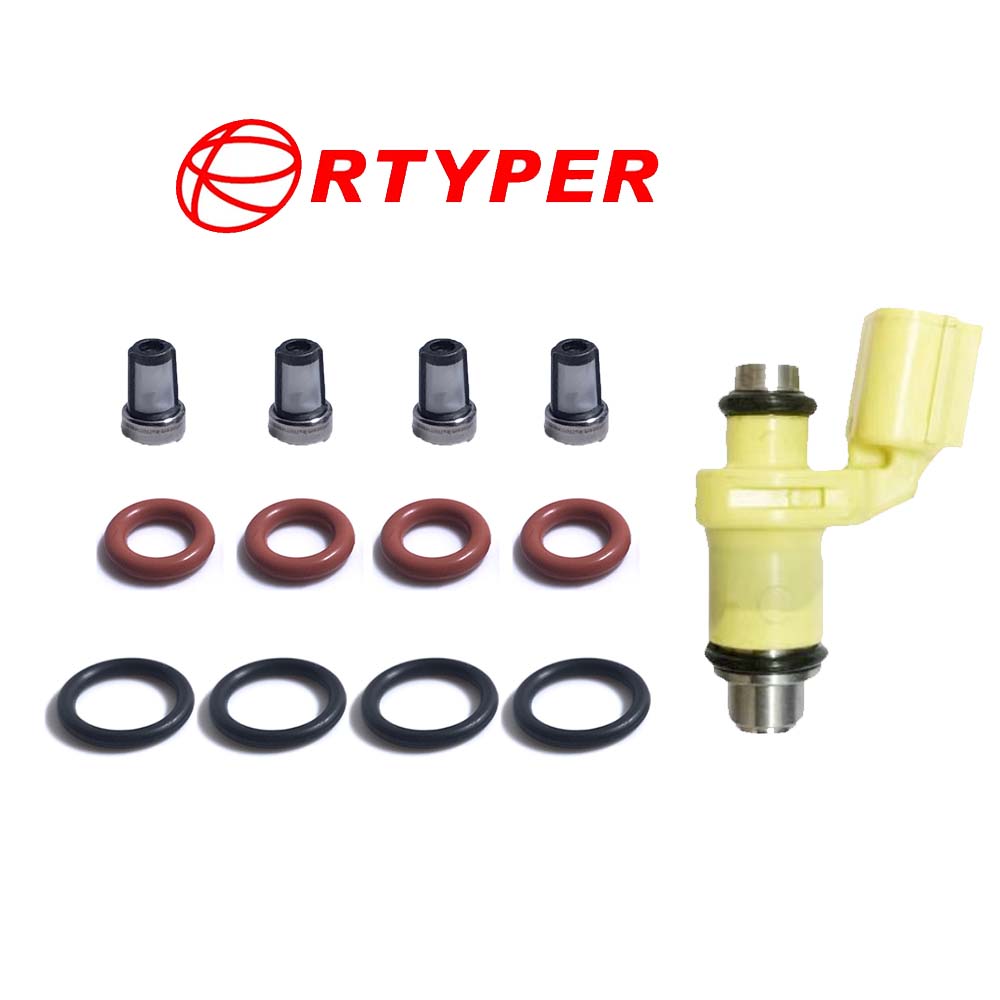 4/8 Sets Motorcycle 6C5-13761- - Fuel Injector Seal O-Ring Micro Filter Kit review and price