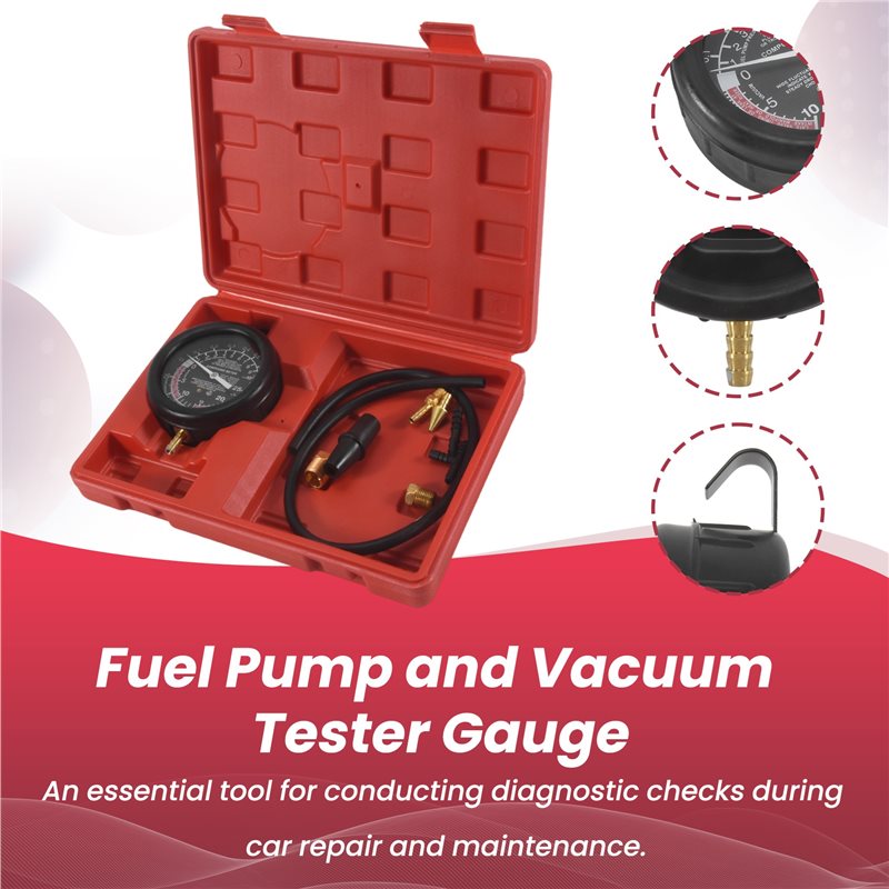 AT05-Car Vacuum And Fuel Pump  - Fuel Pump Pressure Vacuum Tester Gauge review and price