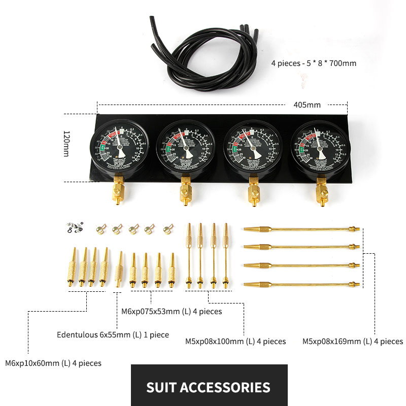 For 4 Cylinders Motorcycle Fue - Carburetor Synchronous Vacuum Gauge Balance review and price