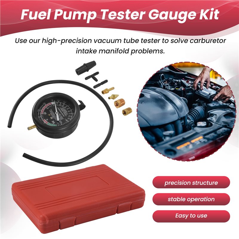 B03C-Car Vacuum And Fuel Pump  - Fuel Pump Pressure Vacuum Tester Gauge review and price