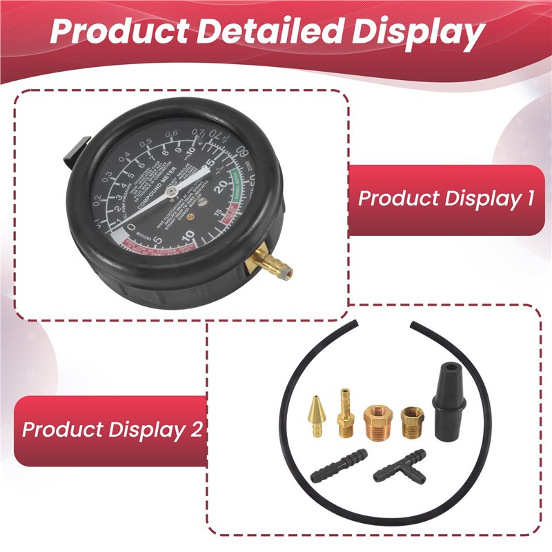 ABVJ-Car Vacuum And Fuel Pump  - Fuel Pump Pressure Vacuum Tester Gauge review and price